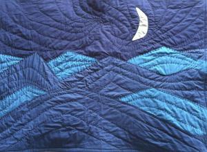 moon and ocean baby quilt front