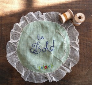 emrboidered doily be bold 